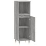 Armario de baño madera contrachapada gris Sonoma 30x30x100 cm de vidaXL, Tocadores de baño - Ref: Foro24-831554, Precio: 49,1...