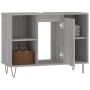 Mueble de baño madera de ingeniería gris Sonoma 80x33x60 cm de vidaXL, Tocadores de baño - Ref: Foro24-831634, Precio: 58,50 ...