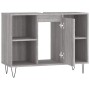 Mueble de baño madera de ingeniería gris Sonoma 80x33x60 cm de vidaXL, Tocadores de baño - Ref: Foro24-831634, Precio: 58,50 ...