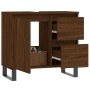 Armario de baño madera contrachapada marrón roble 65x33x60 cm de vidaXL, Tocadores de baño - Ref: Foro24-831619, Precio: 67,8...