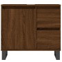 Armario de baño madera contrachapada marrón roble 65x33x60 cm de vidaXL, Tocadores de baño - Ref: Foro24-831619, Precio: 67,8...