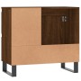 Armario de baño madera contrachapada marrón roble 65x33x60 cm de vidaXL, Tocadores de baño - Ref: Foro24-831619, Precio: 67,8...