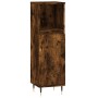 Armario de baño madera contrachapada roble ahumado 30x30x100 cm de vidaXL, Tocadores de baño - Ref: Foro24-831553, Precio: 54...