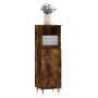 Armario de baño madera contrachapada roble ahumado 30x30x100 cm de vidaXL, Tocadores de baño - Ref: Foro24-831553, Precio: 54...