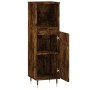 Armario de baño madera contrachapada roble ahumado 30x30x100 cm de vidaXL, Tocadores de baño - Ref: Foro24-831553, Precio: 54...