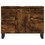 Mueble de baño madera de ingeniería roble ahumado 80x33x60 cm de vidaXL, Tocadores de baño - Ref: Foro24-831665, Precio: 91,8...