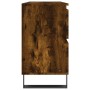 Mueble de baño madera de ingeniería roble ahumado 80x33x60 cm de vidaXL, Tocadores de baño - Ref: Foro24-831665, Precio: 91,8...
