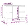 Mueble de baño madera de ingeniería roble ahumado 80x33x60 cm de vidaXL, Tocadores de baño - Ref: Foro24-831665, Precio: 91,8...