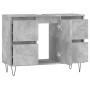 Mueble de baño madera de ingeniería gris hormigón 80x33x60 cm de vidaXL, Tocadores de baño - Ref: Foro24-831656, Precio: 75,8...