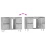 Mueble de baño madera de ingeniería gris hormigón 80x33x60 cm de vidaXL, Tocadores de baño - Ref: Foro24-831656, Precio: 75,8...