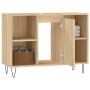 Mueble de baño madera de ingeniería roble Sonoma 80x33x60 cm de vidaXL, Tocadores de baño - Ref: Foro24-831631, Precio: 60,45...