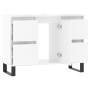 Mueble de baño madera de ingeniería blanco brillo 80x33x60 cm de vidaXL, Tocadores de baño - Ref: Foro24-831662, Precio: 116,...