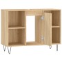Mueble de baño madera de ingeniería roble Sonoma 80x33x60 cm de vidaXL, Tocadores de baño - Ref: Foro24-831631, Precio: 60,45...