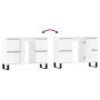 Mueble de baño madera de ingeniería blanco brillo 80x33x60 cm de vidaXL, Tocadores de baño - Ref: Foro24-831662, Precio: 116,...