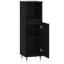 Armario de baño madera contrachapada negro 30x30x100 cm de vidaXL, Tocadores de baño - Ref: Foro24-831549, Precio: 58,15 €, D...