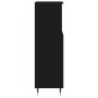 Armario de baño madera contrachapada negro 30x30x100 cm de vidaXL, Tocadores de baño - Ref: Foro24-831549, Precio: 58,15 €, D...