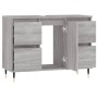 Mueble de baño madera de ingeniería gris Sonoma 80x33x60 cm de vidaXL, Tocadores de baño - Ref: Foro24-831650, Precio: 76,07 ...