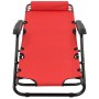 Tumbonas plegables con reposapiés 2 unidades acero rojo en Tumbonas | Comprar online en Foru.es