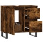 Armario de baño madera contrachapada roble ahumado 65x33x60 cm de vidaXL, Tocadores de baño - Ref: Foro24-831617, Precio: 72,...