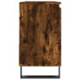 Armario de baño madera contrachapada roble ahumado 65x33x60 cm de vidaXL, Tocadores de baño - Ref: Foro24-831617, Precio: 72,...