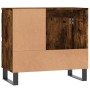 Armario de baño madera contrachapada roble ahumado 65x33x60 cm de vidaXL, Tocadores de baño - Ref: Foro24-831617, Precio: 72,...