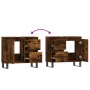 Armario de baño madera contrachapada roble ahumado 65x33x60 cm de vidaXL, Tocadores de baño - Ref: Foro24-831617, Precio: 72,...