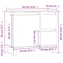 Armario de baño madera contrachapada roble ahumado 65x33x60 cm de vidaXL, Tocadores de baño - Ref: Foro24-831617, Precio: 72,...