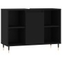 Mueble de baño madera de ingeniería negro 80x33x60 cm de vidaXL, Tocadores de baño - Ref: Foro24-831621, Precio: 55,13 €, Des...