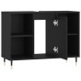 Mueble de baño madera de ingeniería negro 80x33x60 cm de vidaXL, Tocadores de baño - Ref: Foro24-831621, Precio: 55,13 €, Des...
