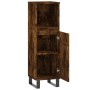 Armario de baño madera contrachapada roble ahumado 30x30x100 cm de vidaXL, Tocadores de baño - Ref: Foro24-831569, Precio: 50...