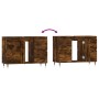 Mueble de baño madera de ingeniería roble ahumado 80x33x60 cm de vidaXL, Tocadores de baño - Ref: Foro24-831649, Precio: 74,0...