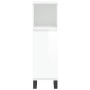 Armario de baño madera contrachapada blanco brillo 30x30x100 cm de vidaXL, Tocadores de baño - Ref: Foro24-831566, Precio: 62...