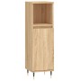 Armario de baño madera contrachapada roble Sonoma 30x30x100 cm de vidaXL, Tocadores de baño - Ref: Foro24-831551, Precio: 58,...