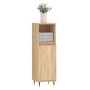 Armario de baño madera contrachapada roble Sonoma 30x30x100 cm de vidaXL, Tocadores de baño - Ref: Foro24-831551, Precio: 58,...