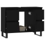 Mueble de baño madera de ingeniería negro 80x33x60 cm de vidaXL, Tocadores de baño - Ref: Foro24-831661, Precio: 78,38 €, Des...