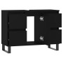 Mueble de baño madera de ingeniería negro 80x33x60 cm de vidaXL, Tocadores de baño - Ref: Foro24-831661, Precio: 78,38 €, Des...