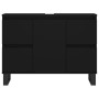 Mueble de baño madera de ingeniería negro 80x33x60 cm de vidaXL, Tocadores de baño - Ref: Foro24-831661, Precio: 78,38 €, Des...
