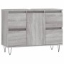 Mueble de baño madera de ingeniería gris Sonoma 80x33x60 cm de vidaXL, Tocadores de baño - Ref: Foro24-831658, Precio: 74,55 ...