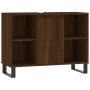 Mueble de baño madera de ingeniería roble marrón 80x33x60 cm de vidaXL, Tocadores de baño - Ref: Foro24-831643, Precio: 62,29...