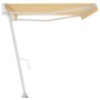 Toldo de pie automático amarillo y blanco 500x350 cm en Toldos | Comprar online en Foru.es
