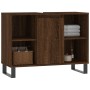 Mueble de baño madera de ingeniería roble marrón 80x33x60 cm de vidaXL, Tocadores de baño - Ref: Foro24-831643, Precio: 62,29...