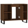 Mueble de baño madera de ingeniería roble marrón 80x33x60 cm de vidaXL, Tocadores de baño - Ref: Foro24-831643, Precio: 62,29...