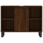 Mueble de baño madera de ingeniería roble marrón 80x33x60 cm de vidaXL, Tocadores de baño - Ref: Foro24-831643, Precio: 62,29...