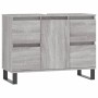 Mueble de baño madera de ingeniería gris Sonoma 80x33x60 cm de vidaXL, Tocadores de baño - Ref: Foro24-831666, Precio: 80,19 ...