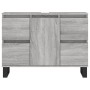 Mueble de baño madera de ingeniería gris Sonoma 80x33x60 cm de vidaXL, Tocadores de baño - Ref: Foro24-831666, Precio: 80,19 ...