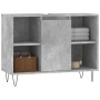Mueble de baño madera de ingeniería gris hormigón 80x33x60 cm de vidaXL, Tocadores de baño - Ref: Foro24-831632, Precio: 49,2...