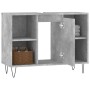 Mueble de baño madera de ingeniería gris hormigón 80x33x60 cm de vidaXL, Tocadores de baño - Ref: Foro24-831632, Precio: 49,2...