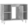Mueble de baño madera de ingeniería gris hormigón 80x33x60 cm de vidaXL, Tocadores de baño - Ref: Foro24-831632, Precio: 49,2...