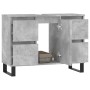 Mueble de baño madera de ingeniería gris hormigón 80x33x60 cm de vidaXL, Tocadores de baño - Ref: Foro24-831664, Precio: 82,0...
