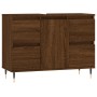 Mueble de baño madera de ingeniería roble marrón 80x33x60 cm de vidaXL, Tocadores de baño - Ref: Foro24-831651, Precio: 75,83...